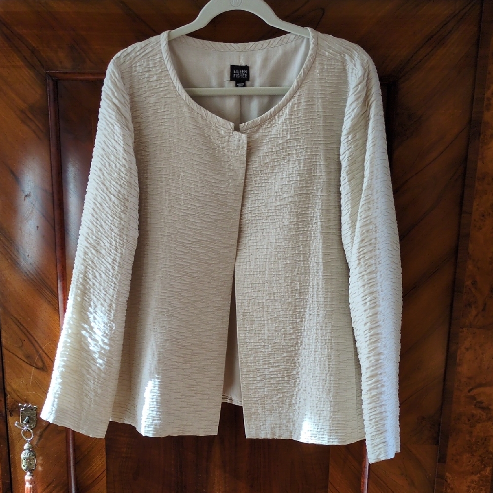 Eileen Fisher 100% Silk Jacket